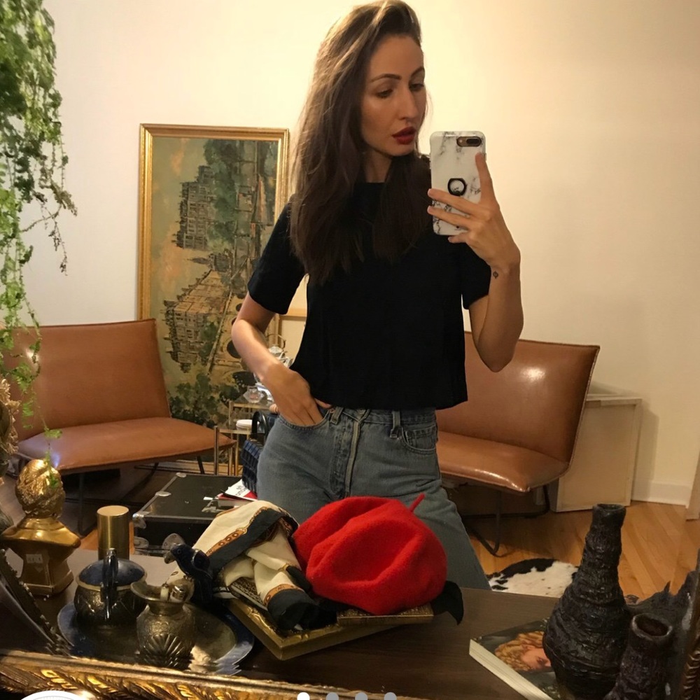 Wilfred black cropped tee
